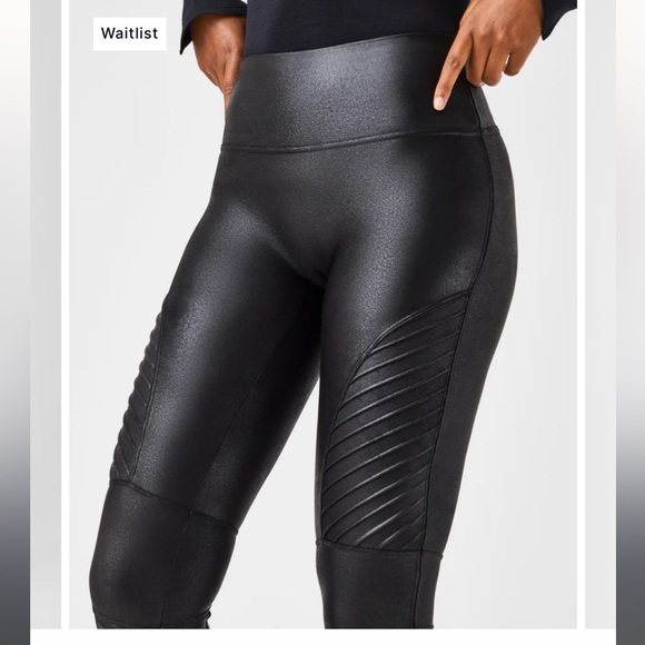 Spanx faux leather moto leggings - Picture 3 of 3